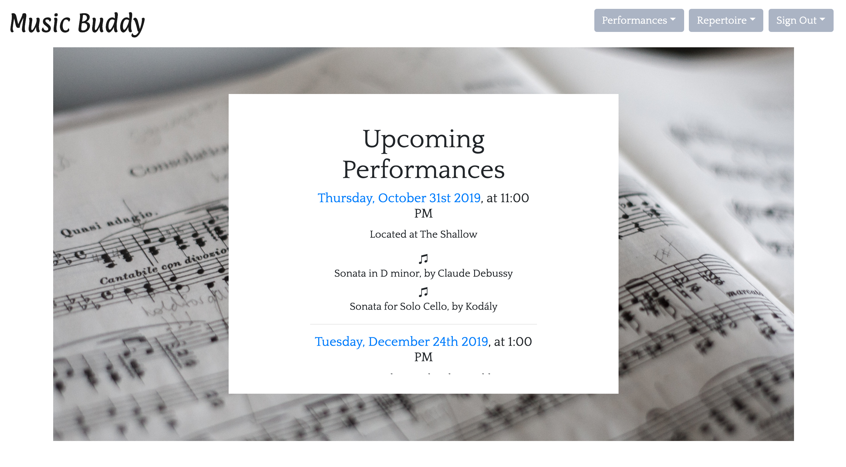music buddy application