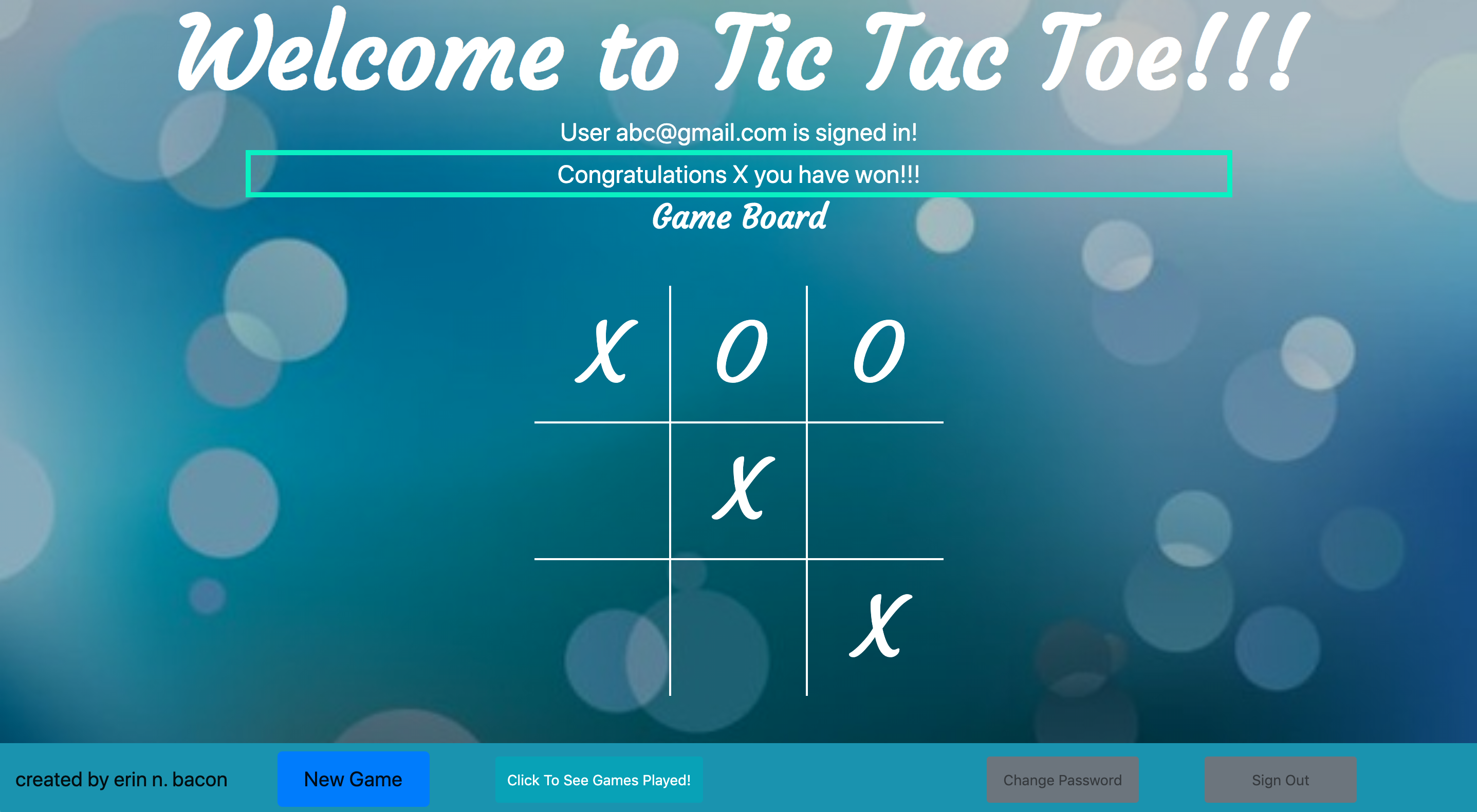 tic tac toe